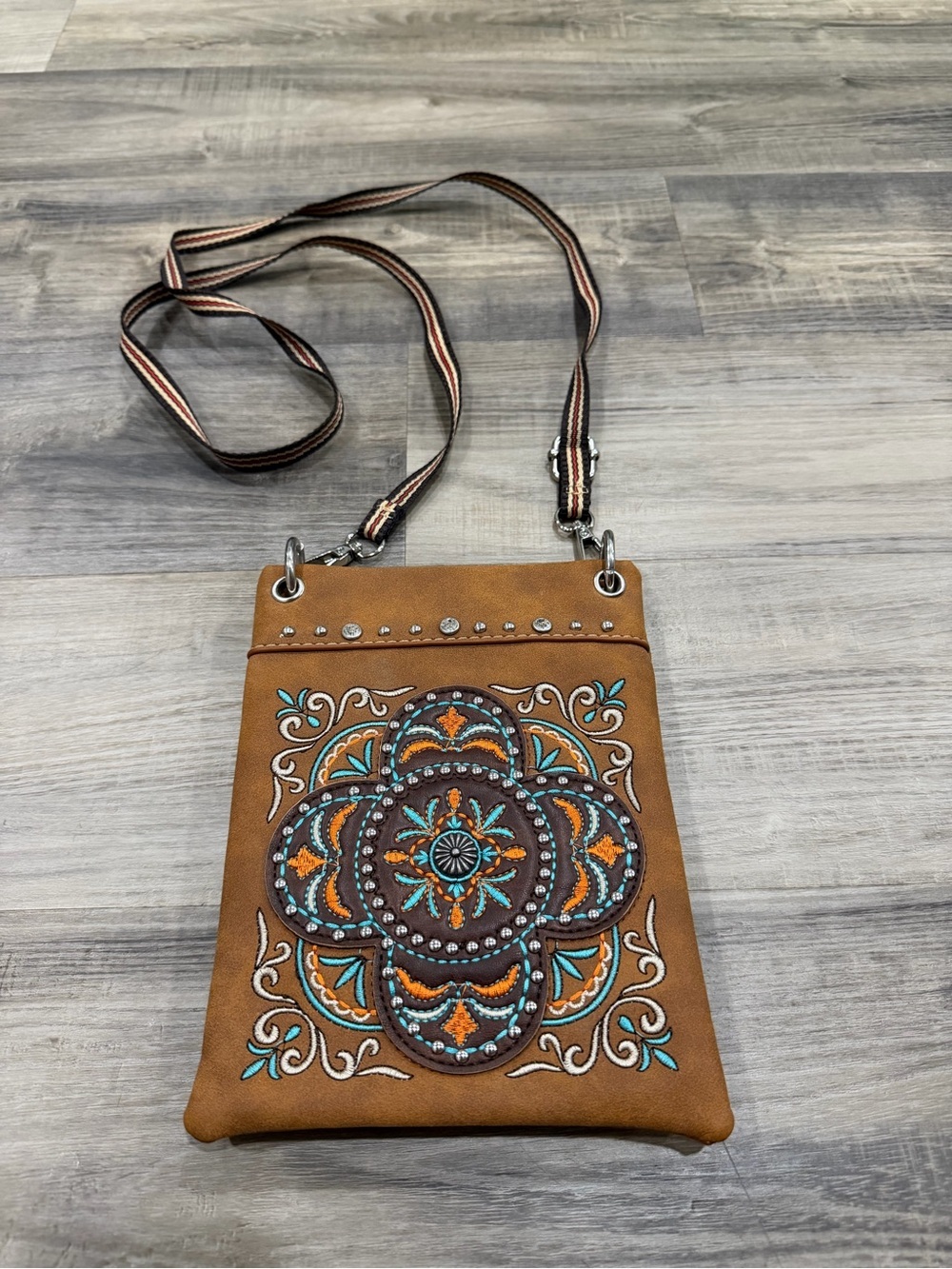 American Bling Embroidered Crossbody Bag